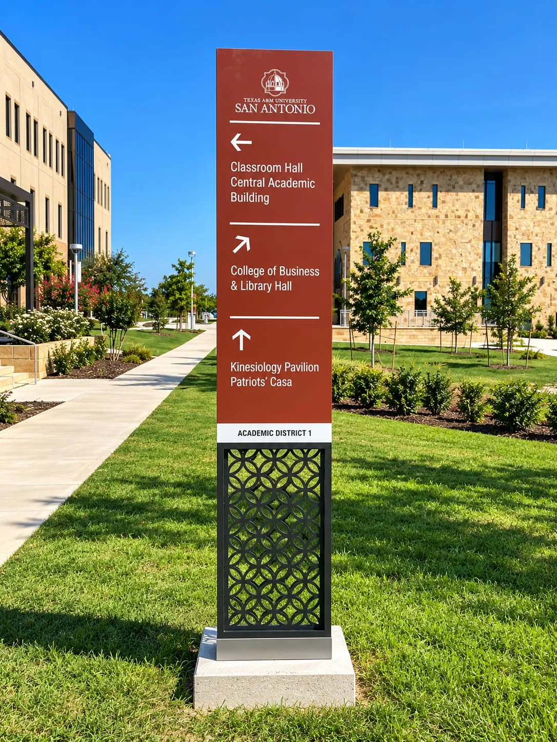 Texas A&M San Antonio Wayfinding Sign