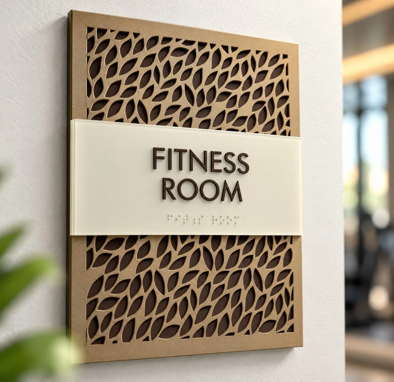 Modern Fitness Room ADA Sign