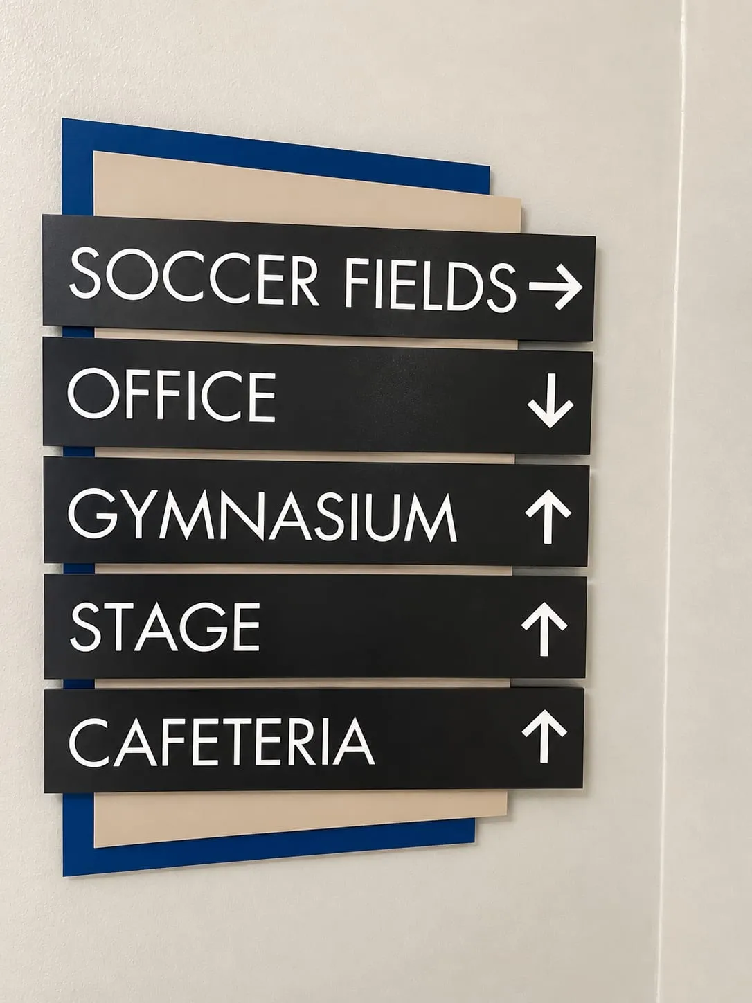 Modern Campus Wayfinding Sign